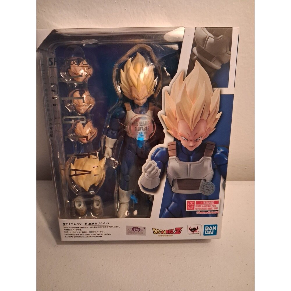 S.H.Figuarts Super Saiyan Vegeta Dangerous Pride Bandai SHF SH Action Figure Toy